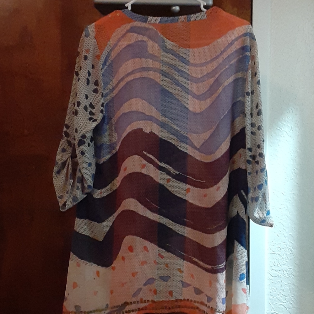 CHICO'S mesh long TOP - Picture 5 of 7